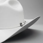 Men’s Rodeo Cartie 100X Sinaloa Style Western Cowboy Fur Felt Hat - White