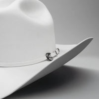 Men’s Rodeo Cartie 100X Sinaloa Style Western Cowboy Fur Felt Hat - White