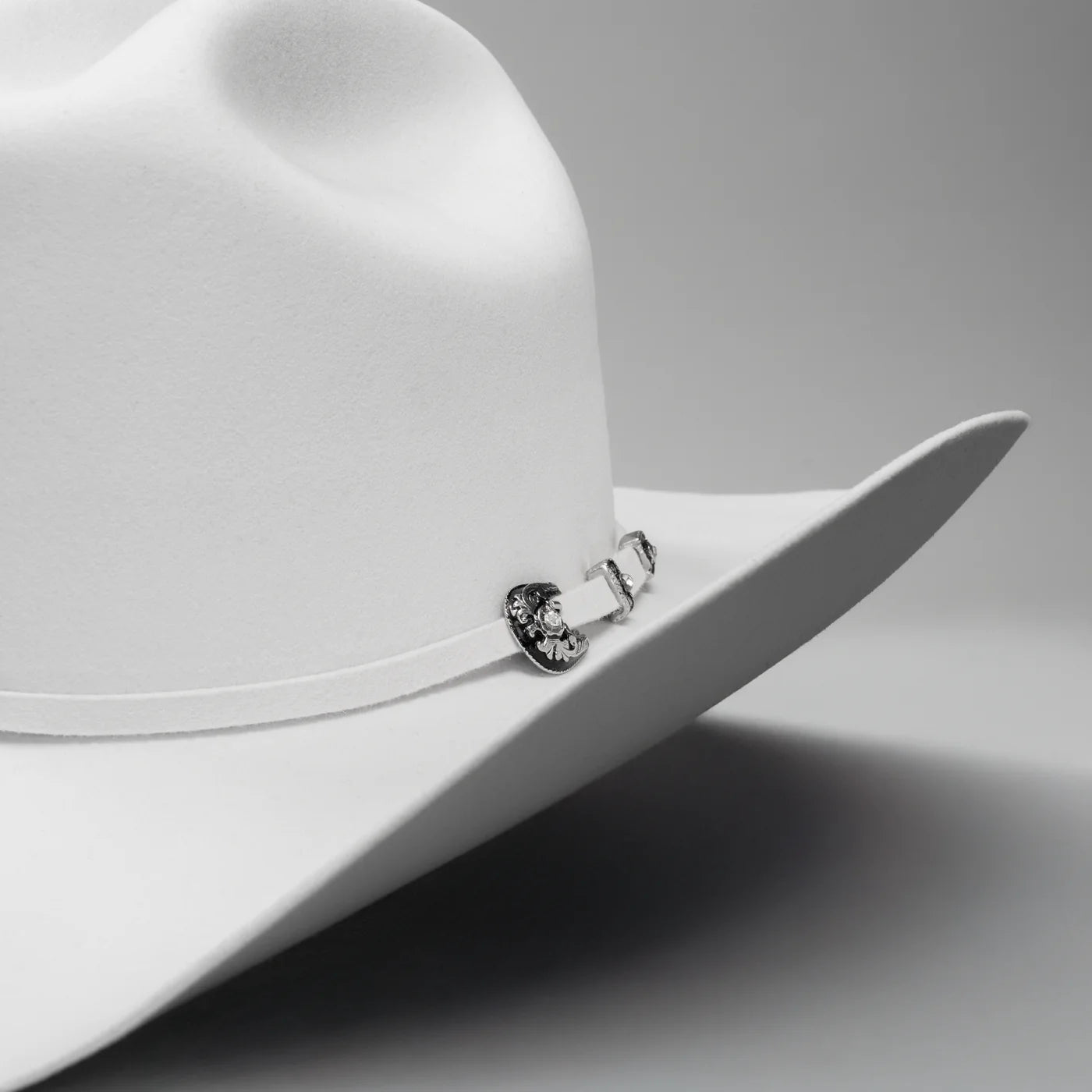 Men’s Rodeo Cartie 100X Sinaloa Style Western Cowboy Fur Felt Hat - White