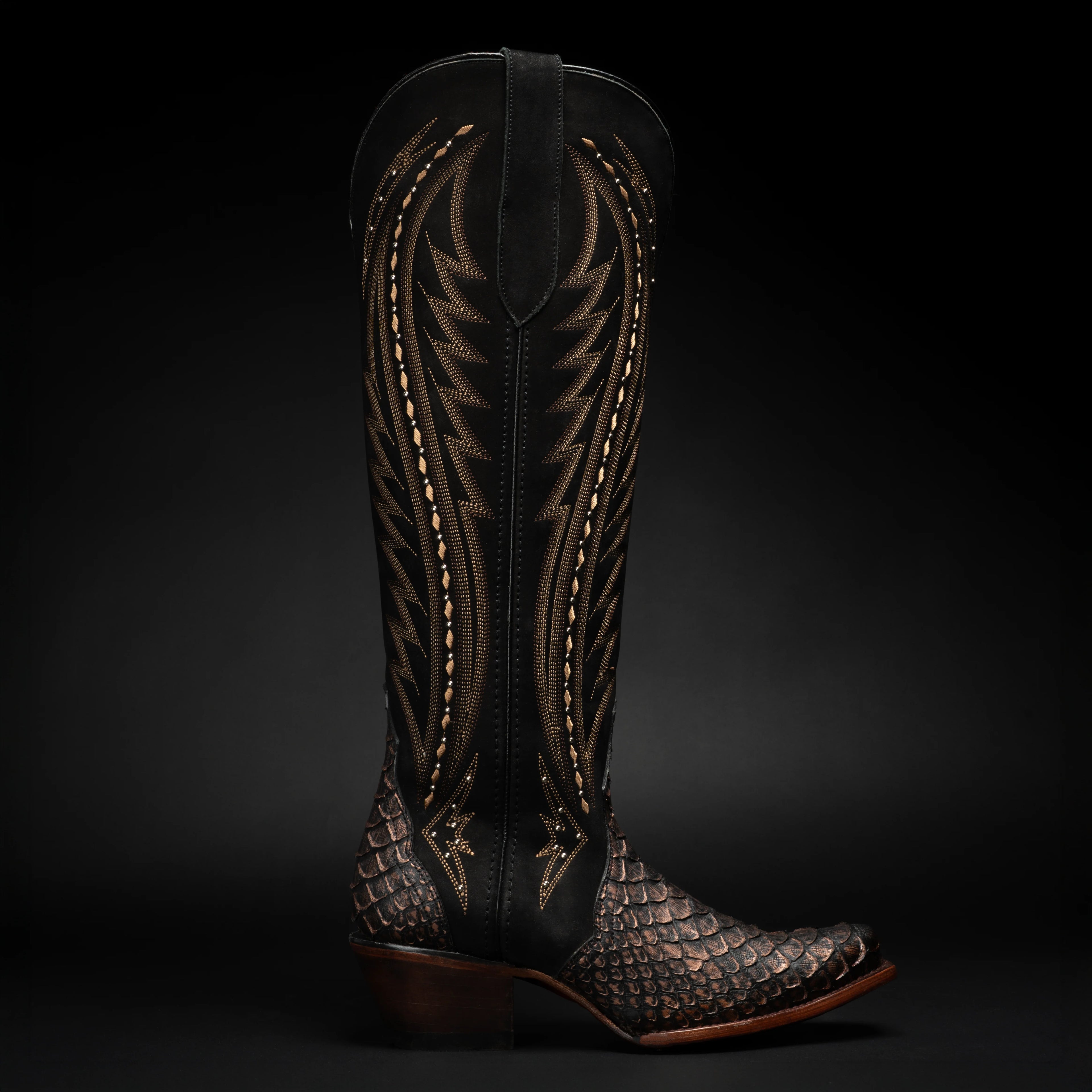 Rodeo Cartie Women´s Savage Belle Phyton Tribute Snip Toe Boots – Copper