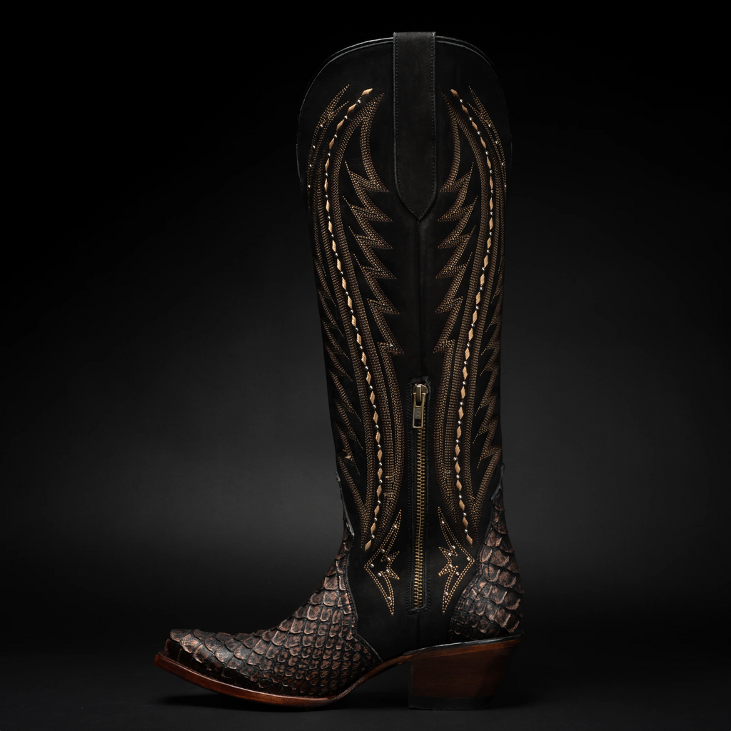 Rodeo Cartie Women´s Savage Belle Phyton Tribute Snip Toe Boots – Copper
