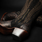 Rodeo Cartie Women´s Savage Belle Phyton Tribute Snip Toe Boots – Copper