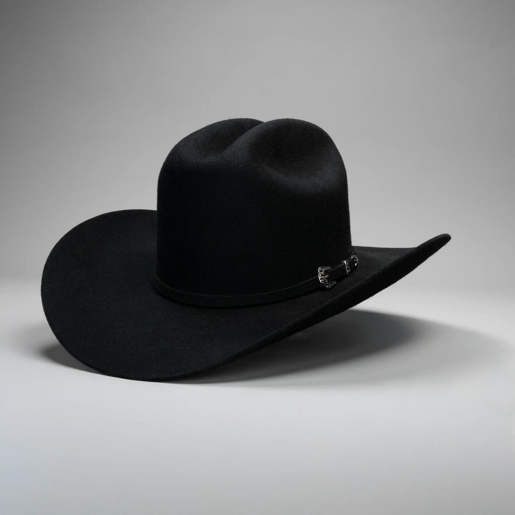 Men’s Rodeo Cartie 50X Frontera Style Texana Cowboy Felt Hat - Black