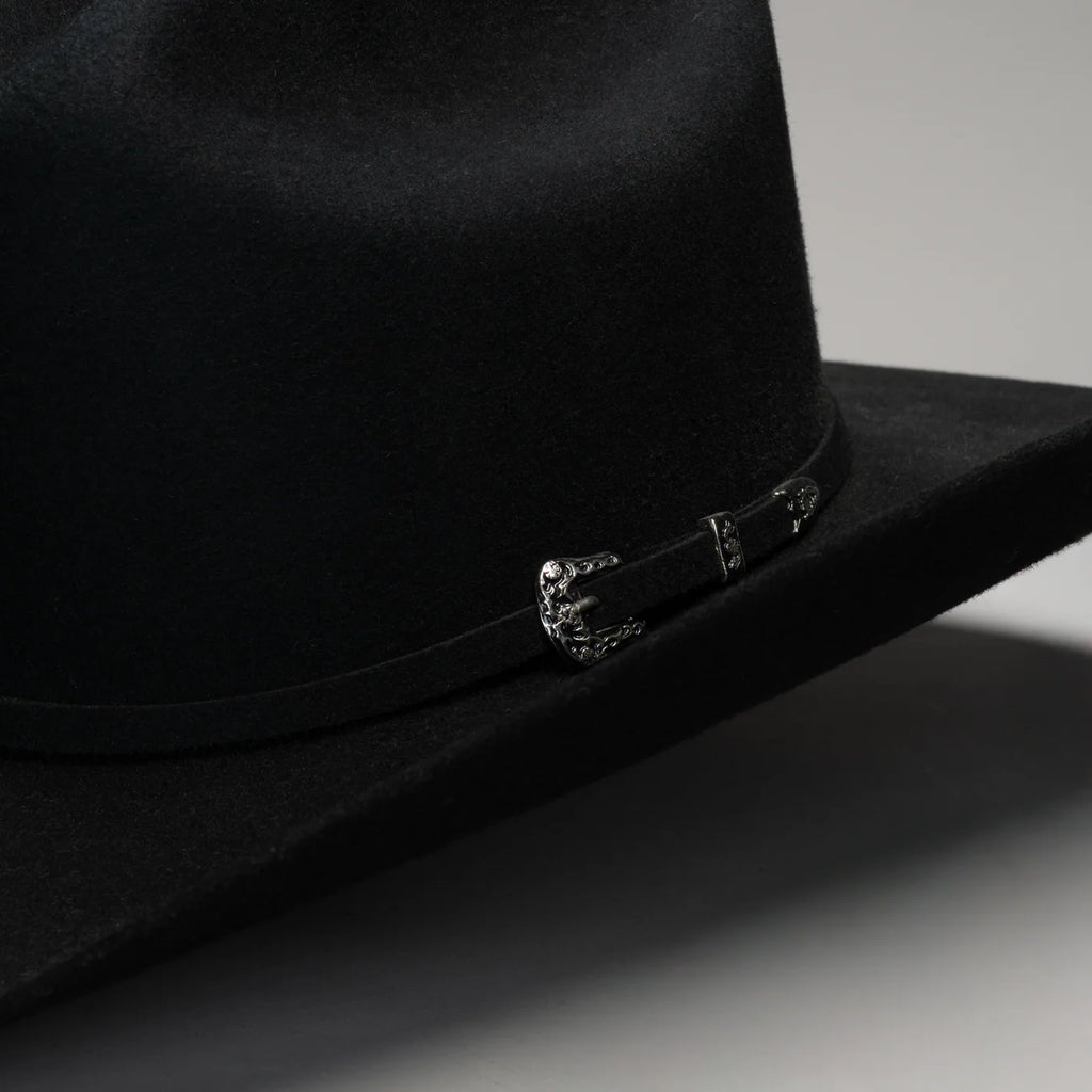 Men’s Rodeo Cartie 50X Frontera Style Texana Cowboy Felt Hat - Black