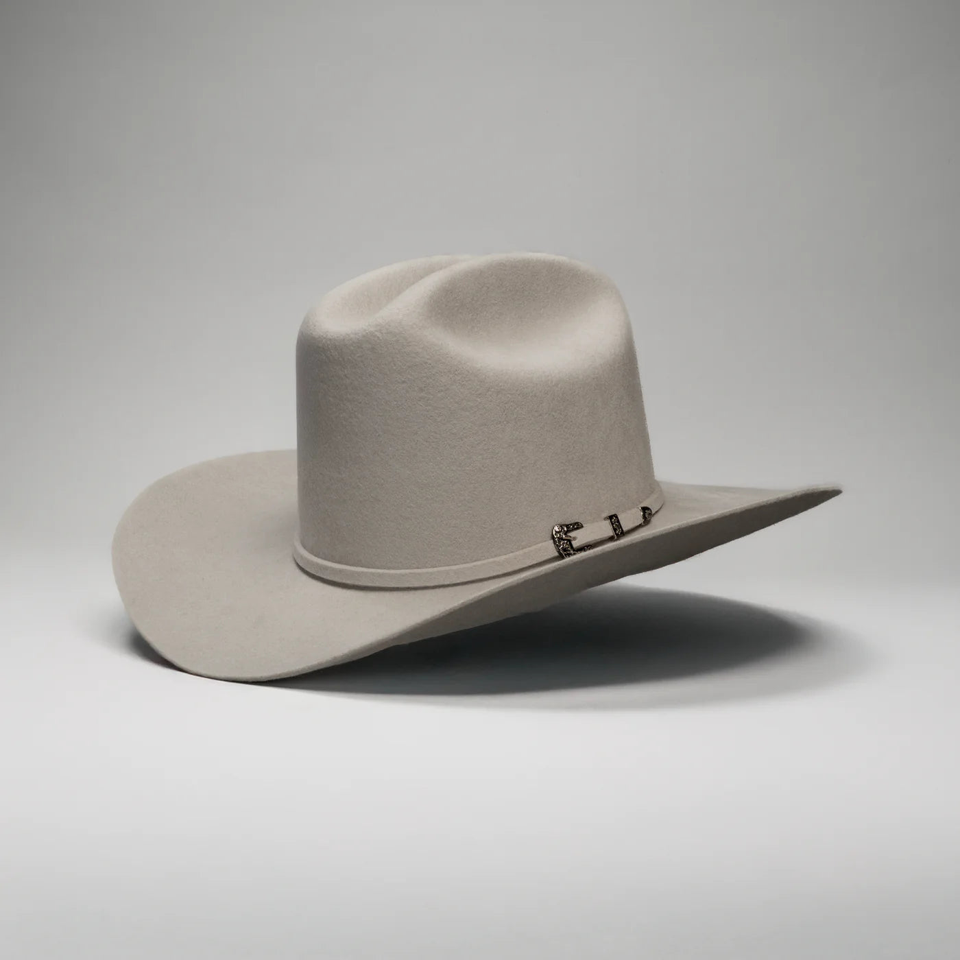Men’s Rodeo Cartie 50X Frontera Style Texana Cowboy Felt Hat - Silver