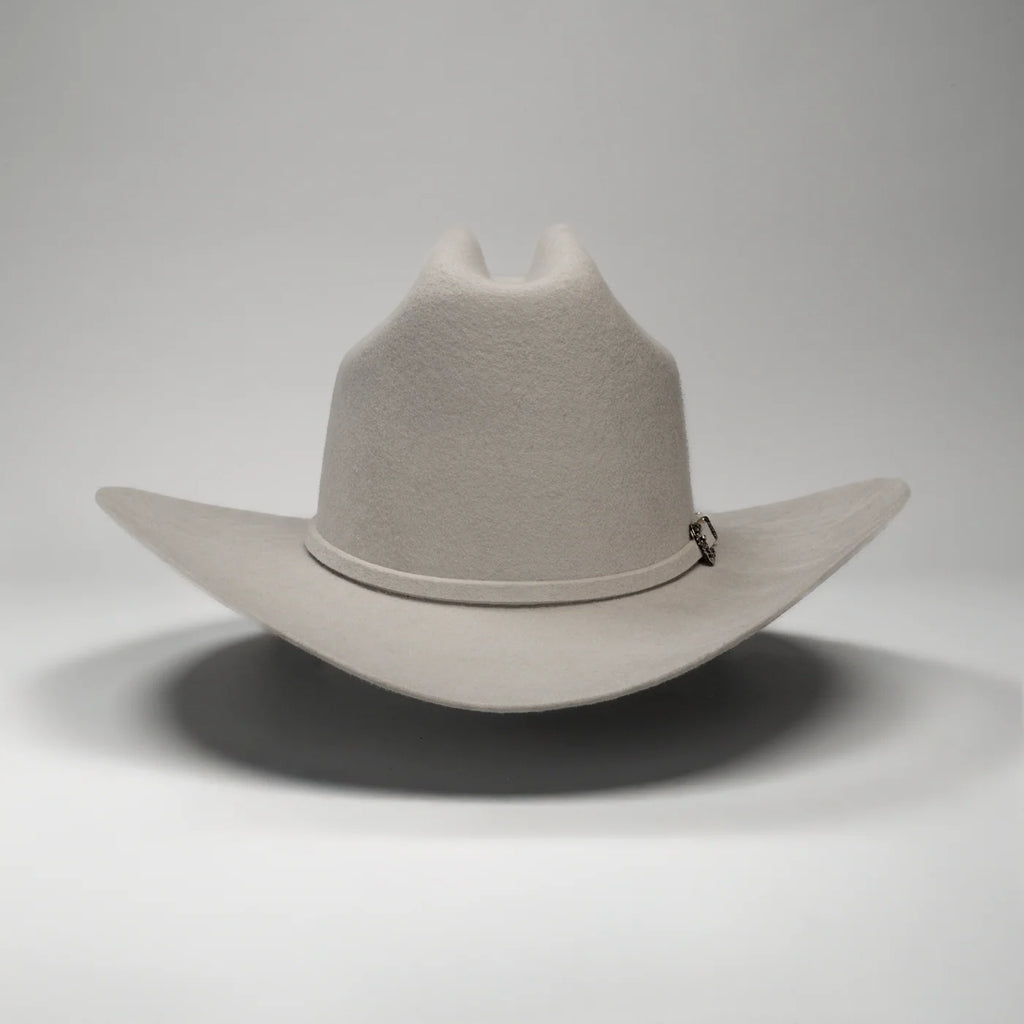 Men’s Rodeo Cartie 50X Frontera Style Texana Cowboy Felt Hat - Silver