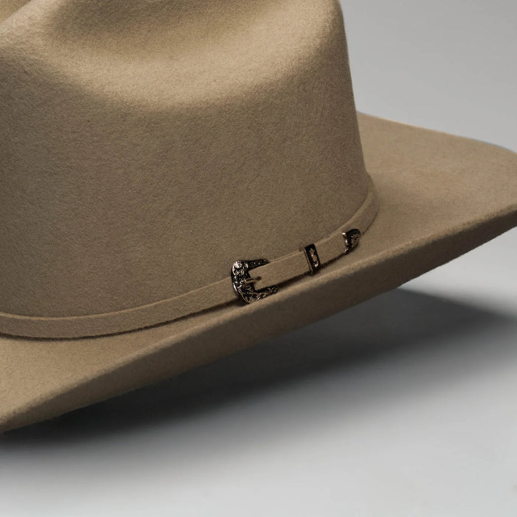 Men’s Rodeo Cartie 50X Frontera Style Texana Cowboy Felt Hat - Silver Belly