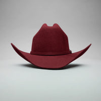 Men’s Rodeo Cartie 50X Sinaloa Style Texana Cowboy Fur Felt Hat - Wine