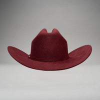 Men’s Rodeo Cartie 50X Texas Style Texana Cowboy Fur Felt Hat - Wine