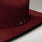 Men’s Rodeo Cartie 50X Texas Style Texana Cowboy Fur Felt Hat - Wine