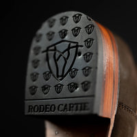 Men’s Rodeo Cartie Genuine Leather Pirarucu Fish Print Square Toe Ankle Boots - Oryx