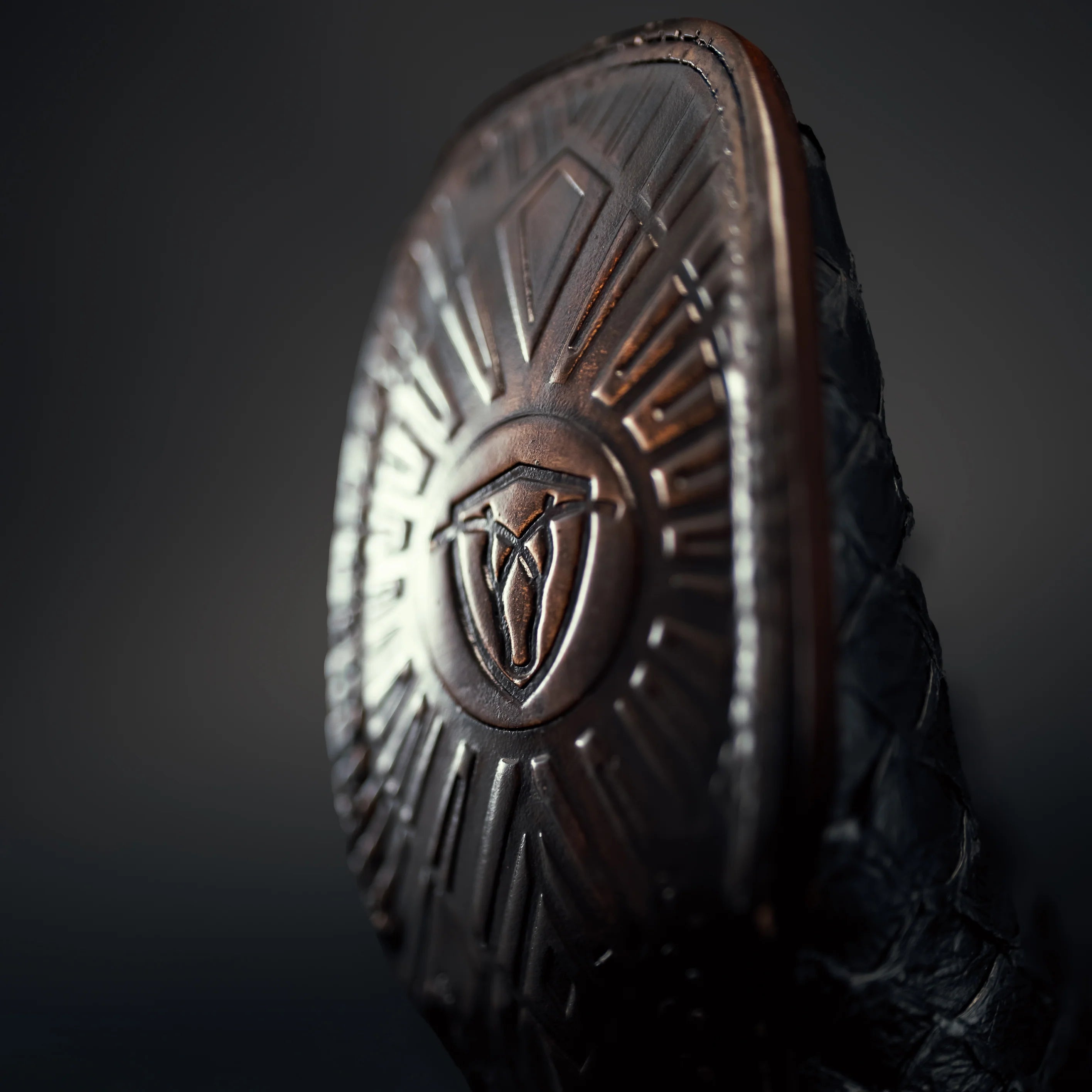 Durable sole on men’s pirarucu square toe cowboy boots