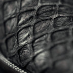 Close-up of a textured black surface with intricate patterns