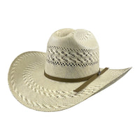 Men’s Tombstone 30X Johnson Style Bicolor Western Cowboy Shantung Straw Hat