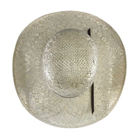 Tombstone Open Crown Sisol Vented Style Western Cowboy Shantung Straw Hat
