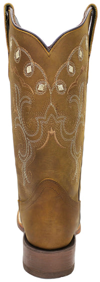 Women´s Silverton Sara All Leather Square Toe Boots-Tobacco