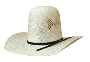 Tombstone Open Crown Sisol Diamonds Style Western Cowboy Shantung Straw Hat