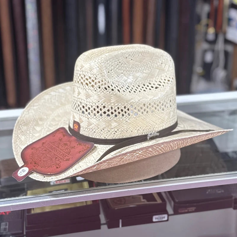 Tombstone Sonora Sisal Quarter Horse Style Western Cowboy Shantung Straw Hat