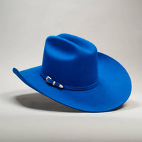 Men’s Rodeo Cartie JB 50X Texas Style Texana Cowboy Felt Hat - Blue