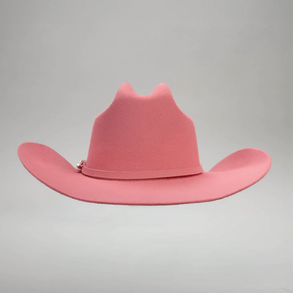 Men’s Rodeo Cartie JB 50X Texas Style Texana Cowboy Felt Hat - Pink