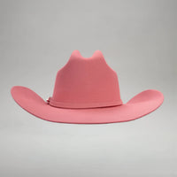 Men’s Rodeo Cartie JB 50X Texas Style Texana Cowboy Felt Hat - Pink