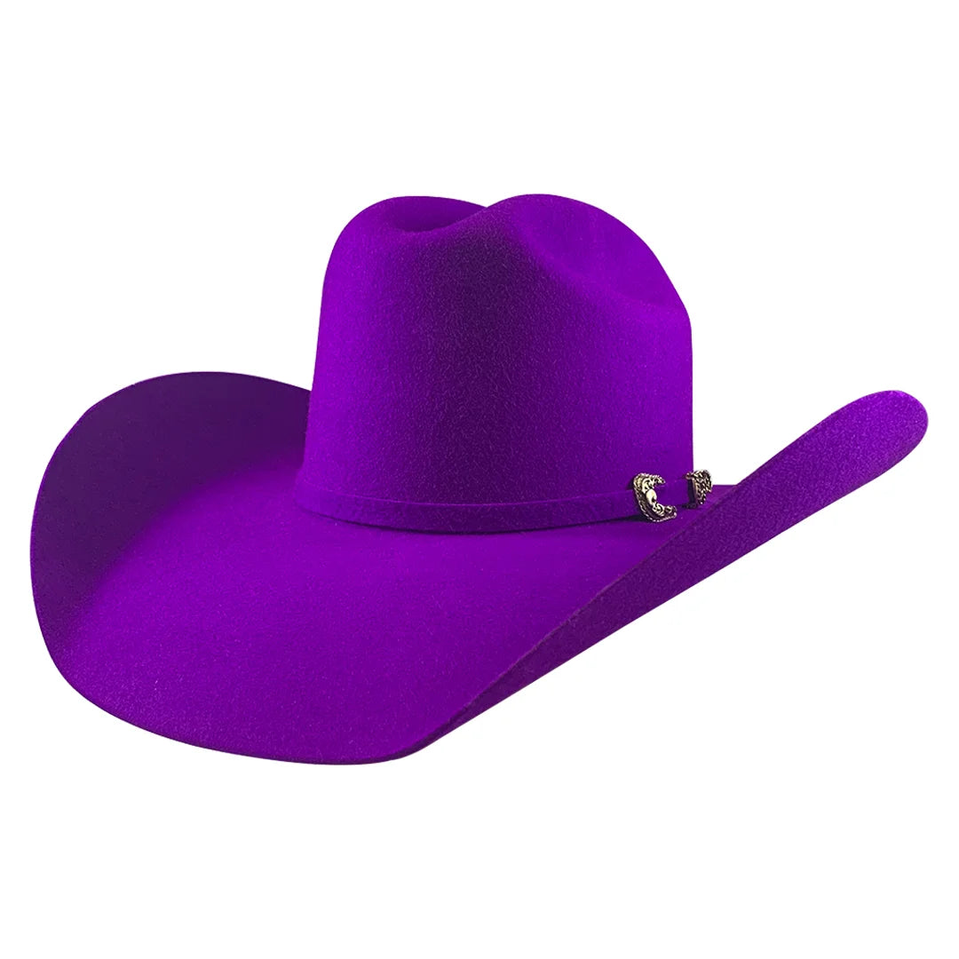 Tombstone 20X Roper Style Western Cowboy Fur Felt Hat - Purple