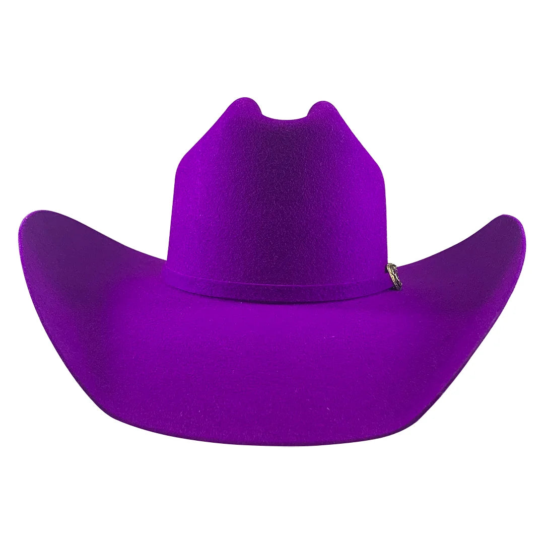 Tombstone 20X Roper Style Western Cowboy Fur Felt Hat - Purple