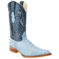 White Diamonds Men's Crocodile Print 3X Toe Cowboy Boots – Baby Blue