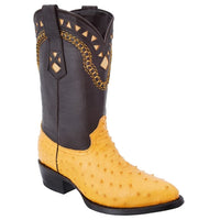 White Diamonds Men's Genuine Ostrich Original 900 Cowboy Boots – Butter