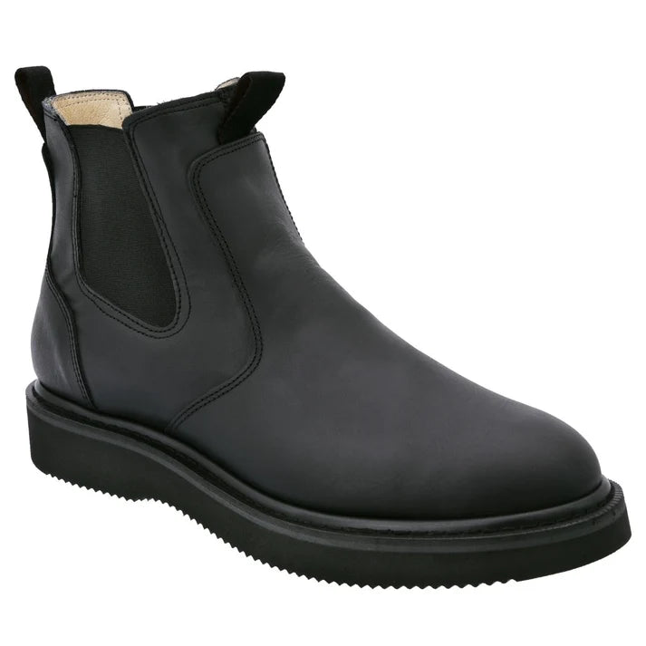 White Diamonds Men's Leather Chelsea Work Ankle Boots – Black