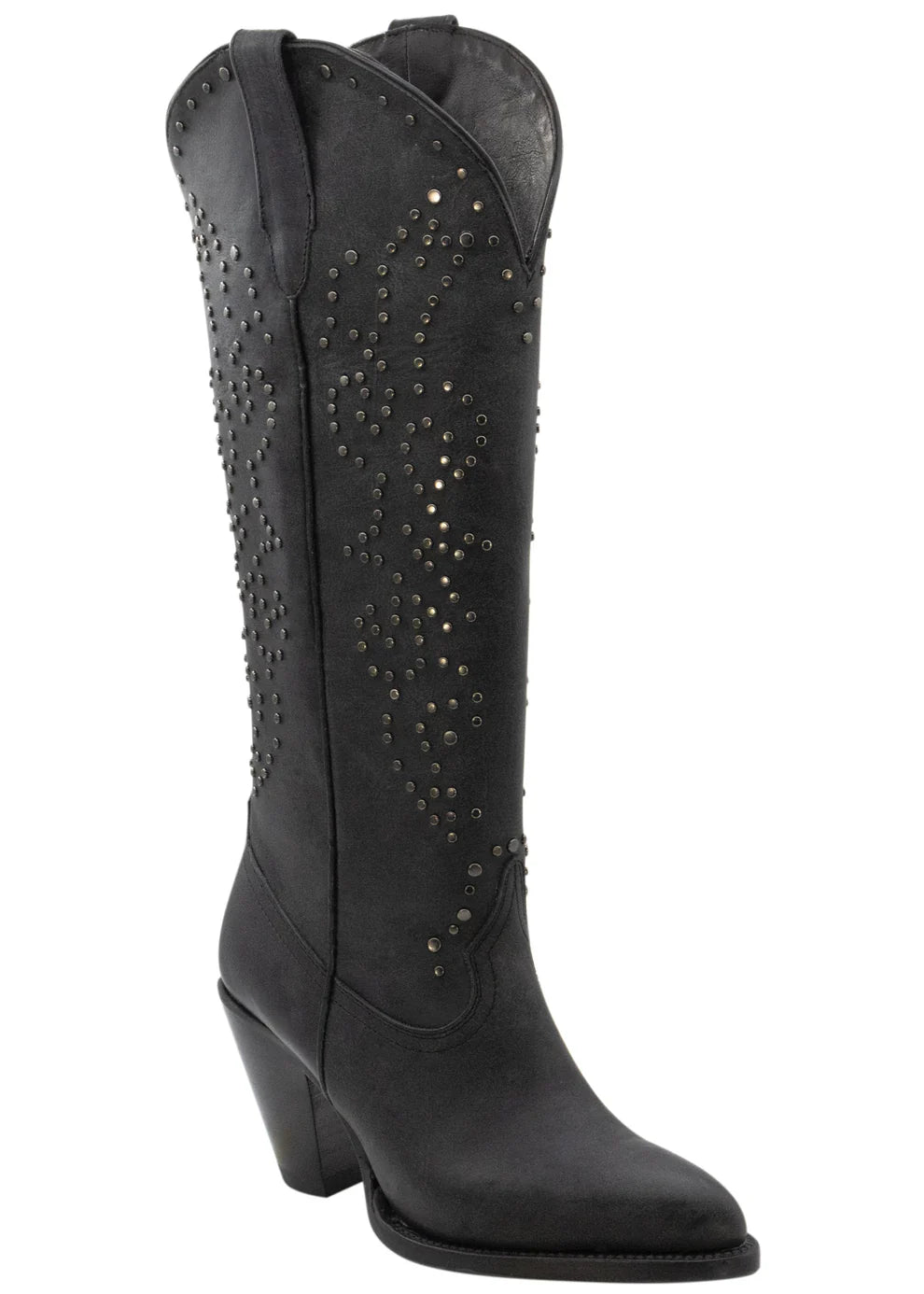 Women´s Silverton Taylor All Leather Snip Toe Knee High Boots-Black
