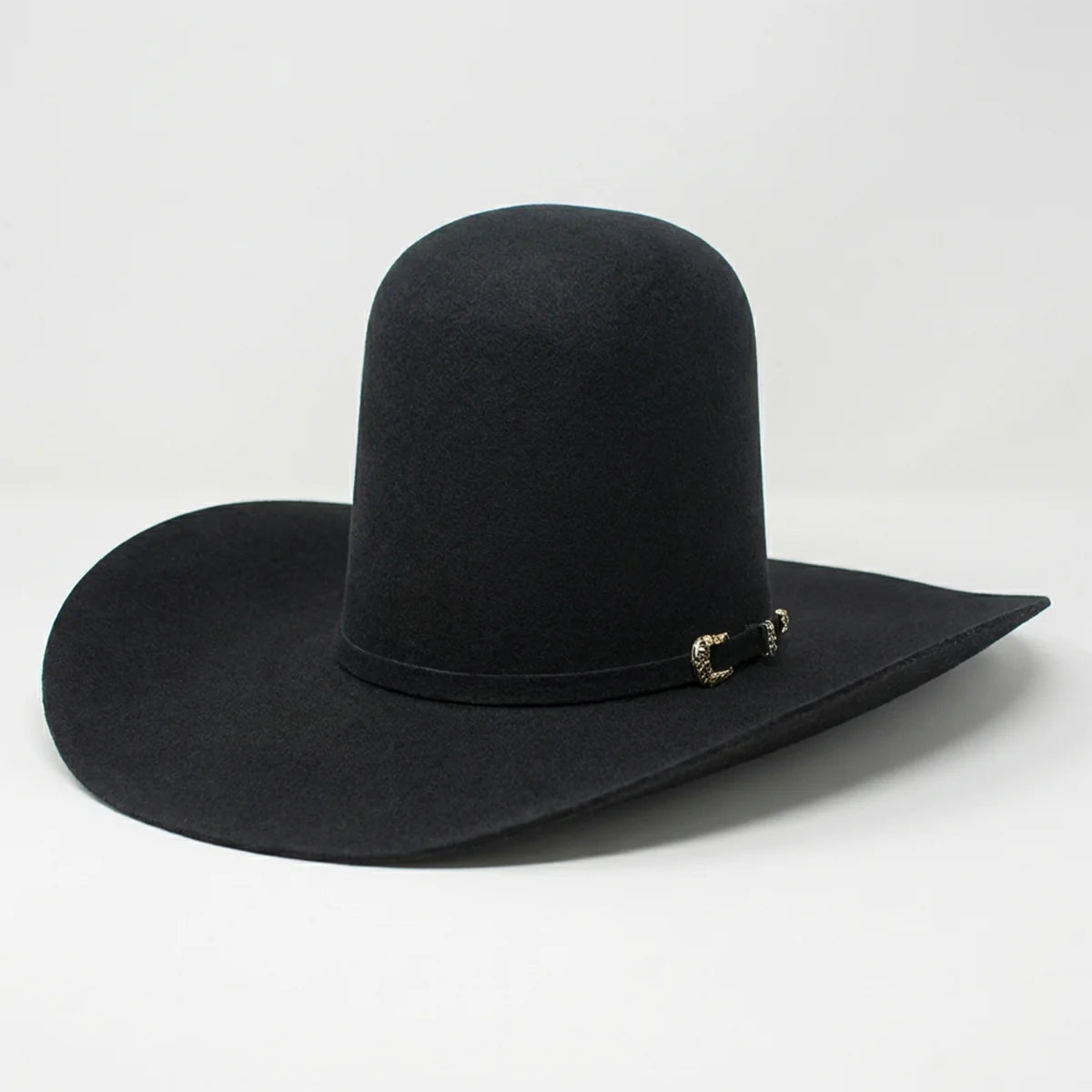 Tombstone 20X Open Crown Style Western Cowboy Fur Felt Hat - Black