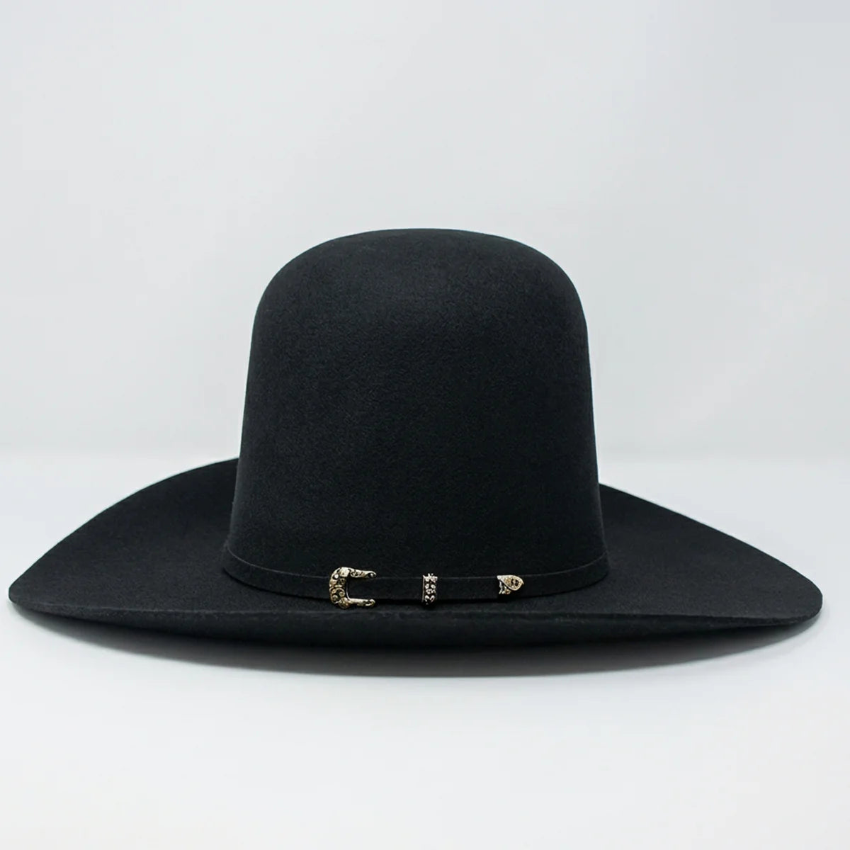 Tombstone 20X Open Crown Style Western Cowboy Fur Felt Hat - Black