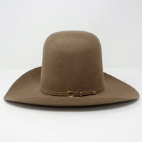 Tombstone 20X Open Crown Style Western Cowboy Fur Felt Hat - Oak Brown