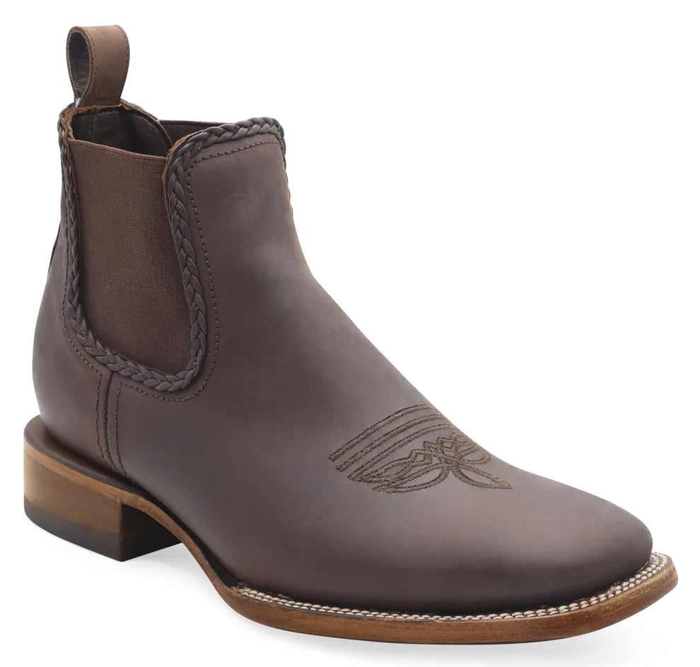 Women´s Silverton Ellie All Leather Wide Square Toe Short Boots-Brown