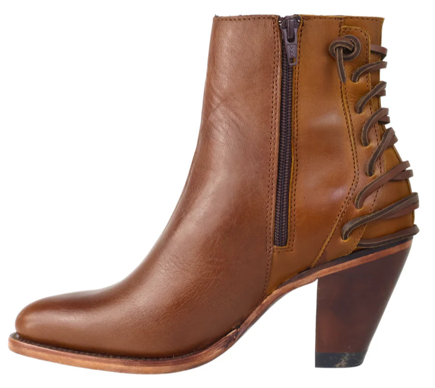 Women´s Silverton Walker All Leather Snip Toe Short Boots-Brown