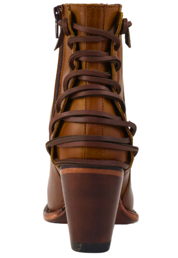 Women´s Silverton Walker All Leather Snip Toe Short Boots-Brown