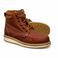 A&A Western Wear Men’s Leather Moc-Toe Lace-Up Work Boots – Shedron - OriginalWestern.com