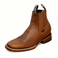 A&A Western Wear Men’s Leather Square Toe Ankle Boots – Honey - OriginalWestern.com