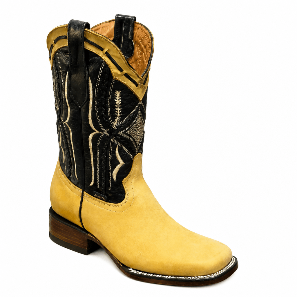A&A Western Wear Men's Nubuck Square Toe Western Boots – Honey - OriginalWestern.com