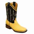A&A Western Wear Men's Nubuck Square Toe Western Boots – Honey - OriginalWestern.com
