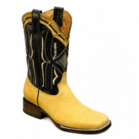 A&A Western Wear Men's Nubuck Square Toe Western Boots – Honey - OriginalWestern.com