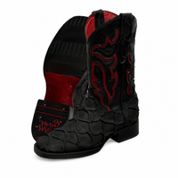 A&A Western Wear Men's Pirarucu Print Square Toe Western Boots – Black - OriginalWestern.com