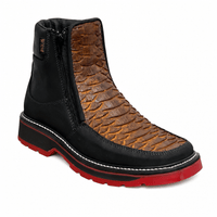 A&A Western Wear Men's Python Print Square Toe Zip Work Boots – Honey - OriginalWestern.com