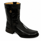 A&A Western Wear Men's Stingray Print Square Toe Zip Boots – Black - OriginalWestern.com