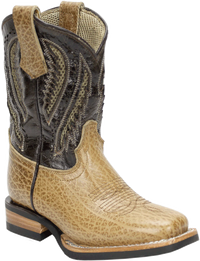 Silverton Kid's Alamo All Leather Square Toe Boots-Tan