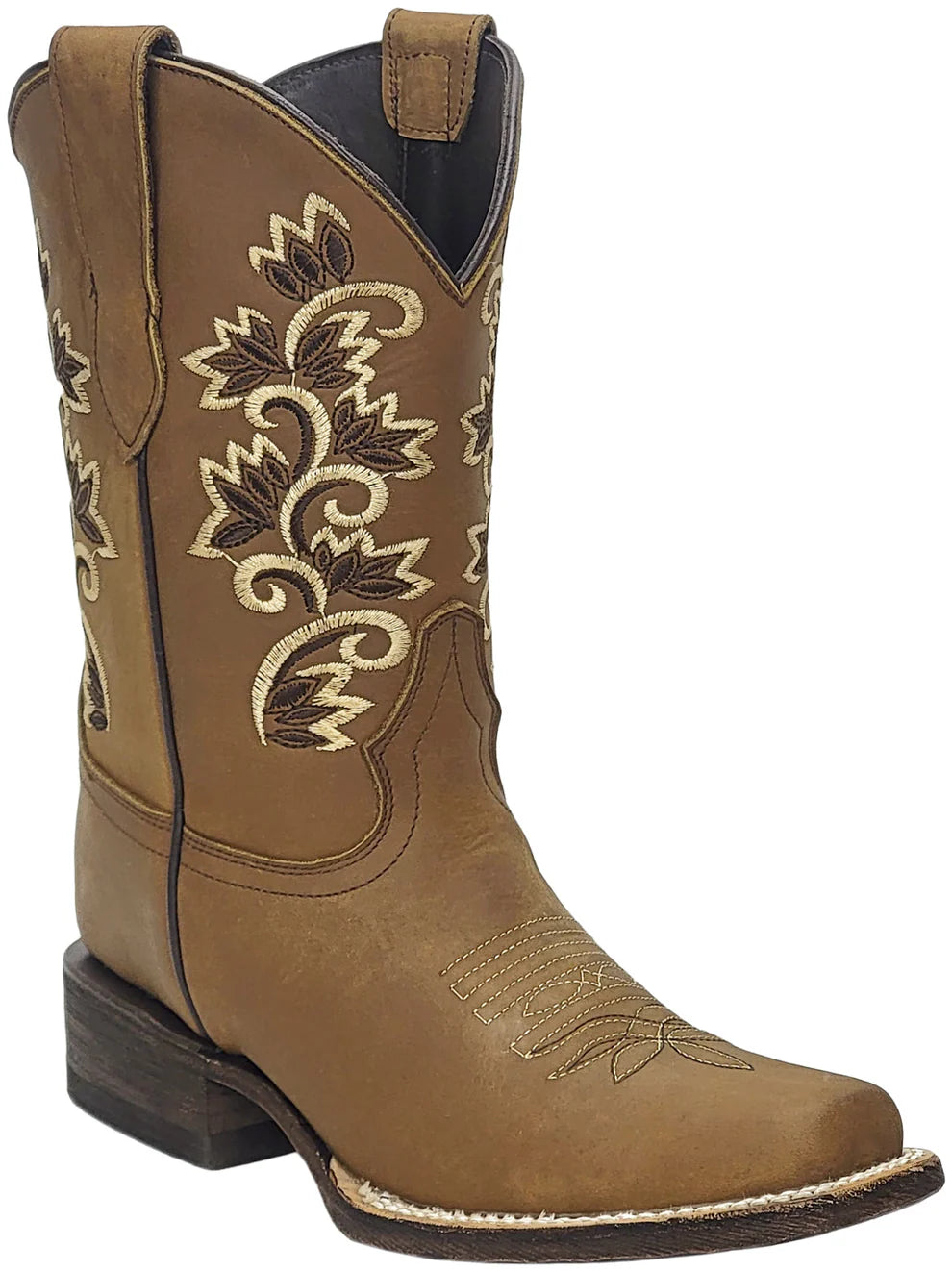 Women´s Silverton Amanda All Leather Square Toe Boots-Tobacco