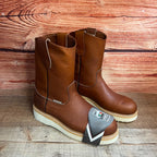 Men's Leather Light Weight Steel Toe Pull on Work Boots Est. 415