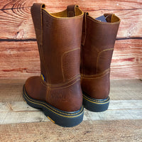 Men's Western Rodeo Work Boots Pull On Leather Oil Water Resistant Est. B23