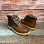 Men's Light Leather Oil-Water Resistant Work Boots Lace Up Smooth Toe Est. 202